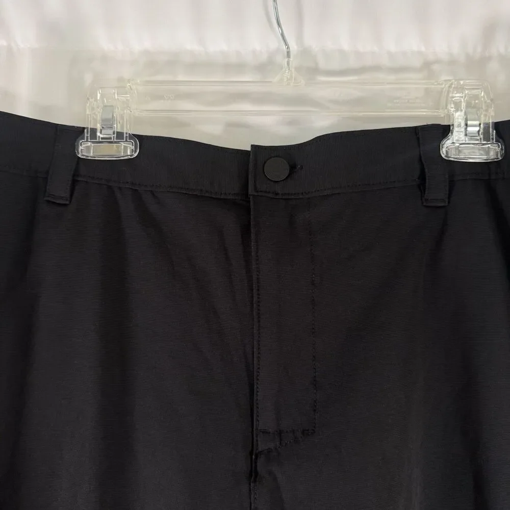 Banana Republic Tech Shorts Men's 40 Black Flat Front 9.5